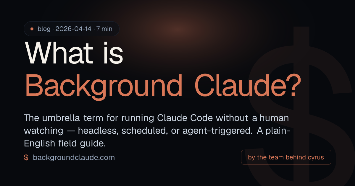 What is 'Background Claude'? A field guide to the term · Background Claude